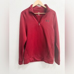 Under Armour Men's Burgundy Quarter Zip Pullover